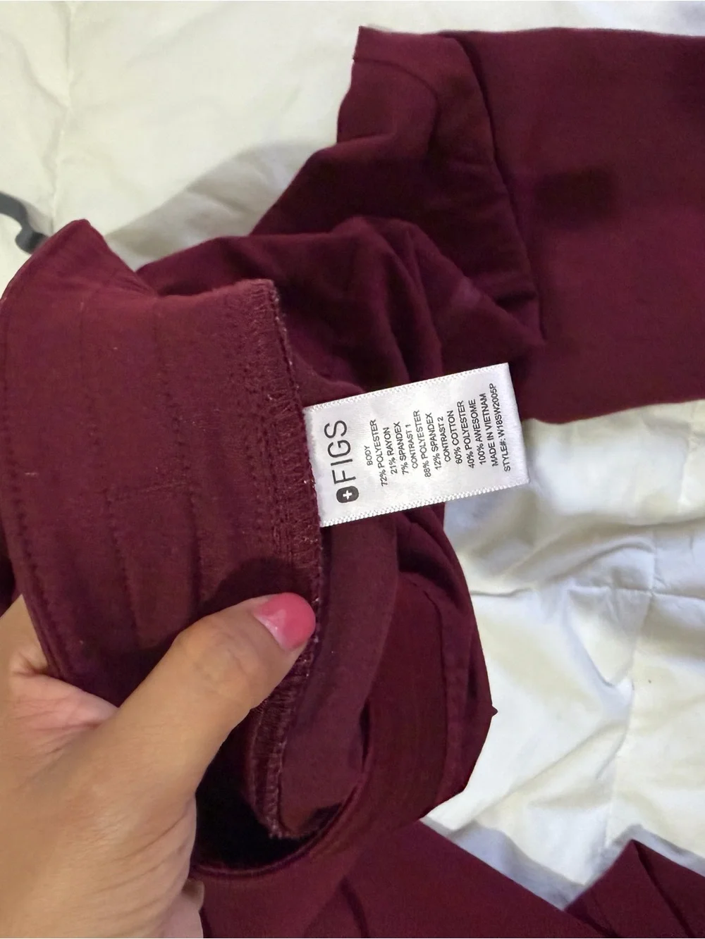Figs Men's Maroon Jogger Sweatpants